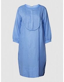 Sukienka tunikowa o długości do kolan z kontrafałdą model Seattle JC Sophie niebieska EAN S8035