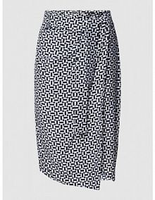 Spódnica o długości do kolan z dodatkiem wiskozy Windsor granatowa EAN 30036900