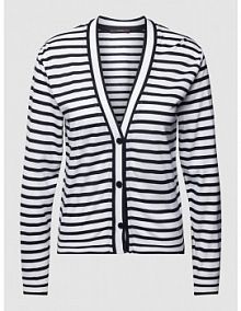 Kurtka z dzianiny z dekoltem w serek Windsor granatowa damska EAN 30036666