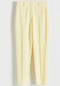 Garniturowe spodnie Reserved żółte damskie 1430T-11X