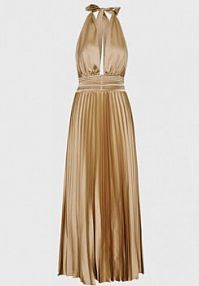 Sukienka wieczorowa Dixie beżowa 