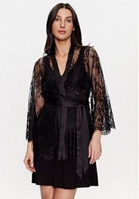 Szlafrok Hunkemöller czarny damski 
