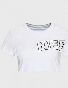 T-shirt NEBBIA biały damski 