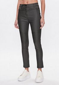 Spodnie skórzane Volcano szara Z imitacji skóry