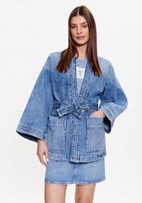 Kurtka jeansowe Mustang niebieska damska Jeansowa