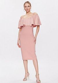 Sukienka koktajlowa PINKO różowa 