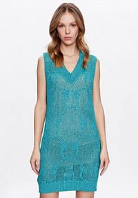 Sukienka dzianinowa PINKO zielona 