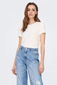 T-shirt JDY biały damski 15158450  Regular Fit