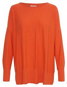 Sweter Part Two pomarańczowy damski 