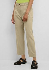 Spodnie eleganckie Karen by Simonsen beżowe damskie Materiałowe