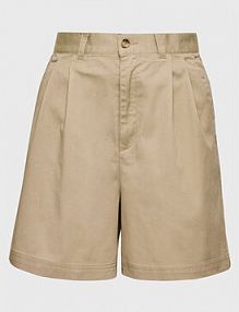 Szorty Volcom beżowe damskie Materiałowe