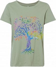 T-shirt z nadrukiem, bawełna organiczna  damski Bonprix