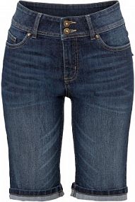 Bermudy dżinsowe, mid waist  Bonprix
