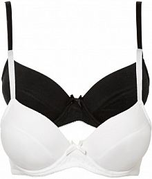 Biustonosz push-up na fiszbonach z bawełny organicznej (2 szt.)  Bonprix