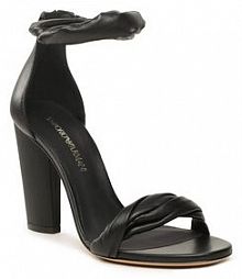 Sandały na obcasie Emporio Armani czarne