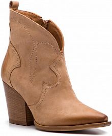 Botki na obcasie R.Polański brązowe