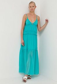 Sukienka maxi PATRIZIA PEPE  turkusowa 2A2515.A061