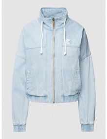 Kurtka jeansowa z wyhaftowanym logo model 'Flower' Karl Kani niebieska damska EAN 6187120