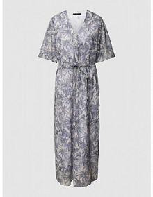 Sukienka midi z bawełny ze wzorem na całej powierzchni Windsor granatowa EAN 30037321