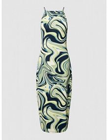 Sukienka midi ze wzorem na całej powierzchni model DESTINY Noisy May zielona EAN 27025213