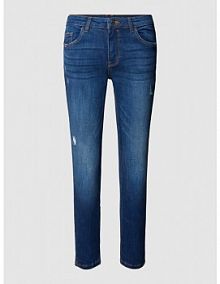 Jeansy z efektem znoszenia edc by esprit niebieskie damskie EAN 992CC1B301