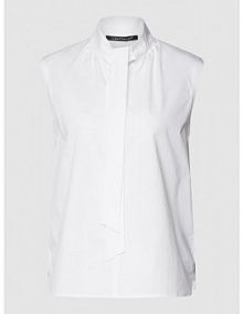 Top bluzkowy z wiązanym detalem LUISA CERANO biały damski EAN 378028 7591