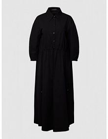 Sukienka midi z elastycznym tunelem w talii LUISA CERANO czarna EAN 778376 3342-20