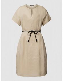 Sukienka mini z dekoltem w serek LUISA CERANO beżowa EAN 778415 3500