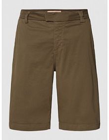 Bermudy z wpuszczanymi kieszeniami w stylu francuskim model JOLANDA MOS MOSH oliwkowe damskie EAN BERM CHINO