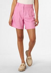 Spodenki  z dodatkiem lnu   YASIsma różowe/wyrazisty róż Y.A.S damskie
