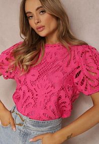 Fuksjowa bluzka Koronkowa Fanoos Renee damska