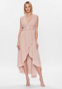 Sukienka koktajlowa ViCOLO beżowa 