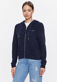 Bluza z kapturem Tommy Hilfiger granatowa damska 