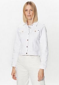 Kurtka jeansowe Tommy Hilfiger biała damska Jeansowa