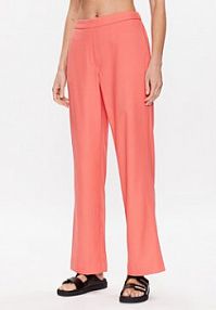 Spodnie eleganckie Moss Copenhagen różowe damskie Materiałowe