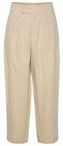 Spodnie eleganckie Part Two beżowe damskie Materiałowe
