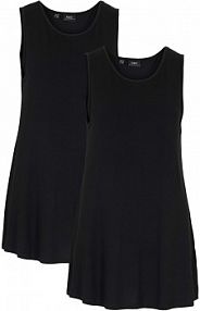 Długi top z miękkiej wiskozy (2 szt.)  damski Bonprix