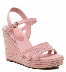 Sandały na obcasie Tommy Hilfiger różowe