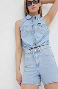 Szorty jeansowe Wrangler  niebieskie W25H3832W