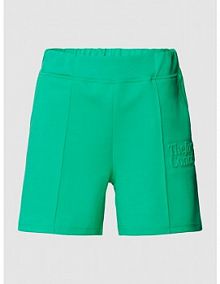 Szorty z dzianiny dresowej z detalem z logo model SELMA TheJoggConcept zielone damskie EAN 22800254