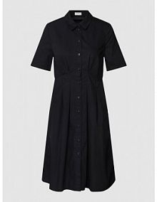 Sukienka koszulowa z listwą guzikową na całej długości model Paper s.Oliver RED LABEL czarna EAN 2128407