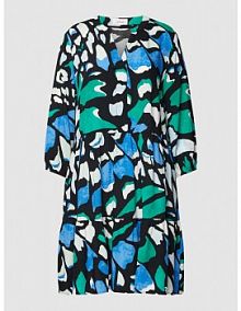 Sukienka mini z wiskozy model Schößchen s.Oliver RED LABEL czarna EAN 2128405