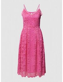 Sukienka mini z obszyciem koronką model Lucerna YAS różowa EAN 26029719