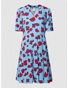 Sukienka mini z wiskozy model NELLIE YAS niebieska EAN 26030586