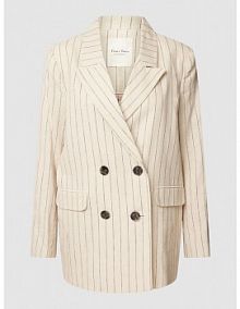 Żakiet ze wzorem w paski model Sine Part Two beżowy EAN 30307582