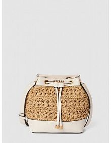 Torba typu worek z efektem plecionki model LIGURIA Guess EAN HWWB8696040