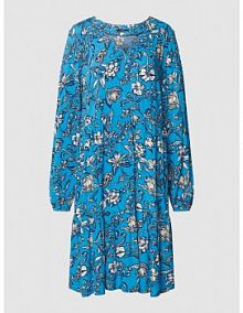 Sukienka mini z czystej wiskozy z nadrukiem na całej powierzchni Zero niebieska EAN 1076471482