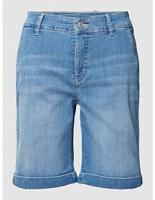 Szorty jeansowe z przyszytymi mankietami nogawek MAC niebieskie EAN 393307290