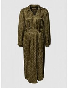 Sukienka midi ze wzorem na całej powierzchni model Aldo MOS MOSH oliwkowa EAN 150080