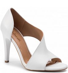 Sandały na obcasie R.Polański białe